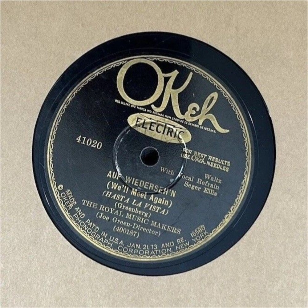 Vintage Okeh The Royal Palm Orchestra Auf Wiederseh'n Black Single Record 41020